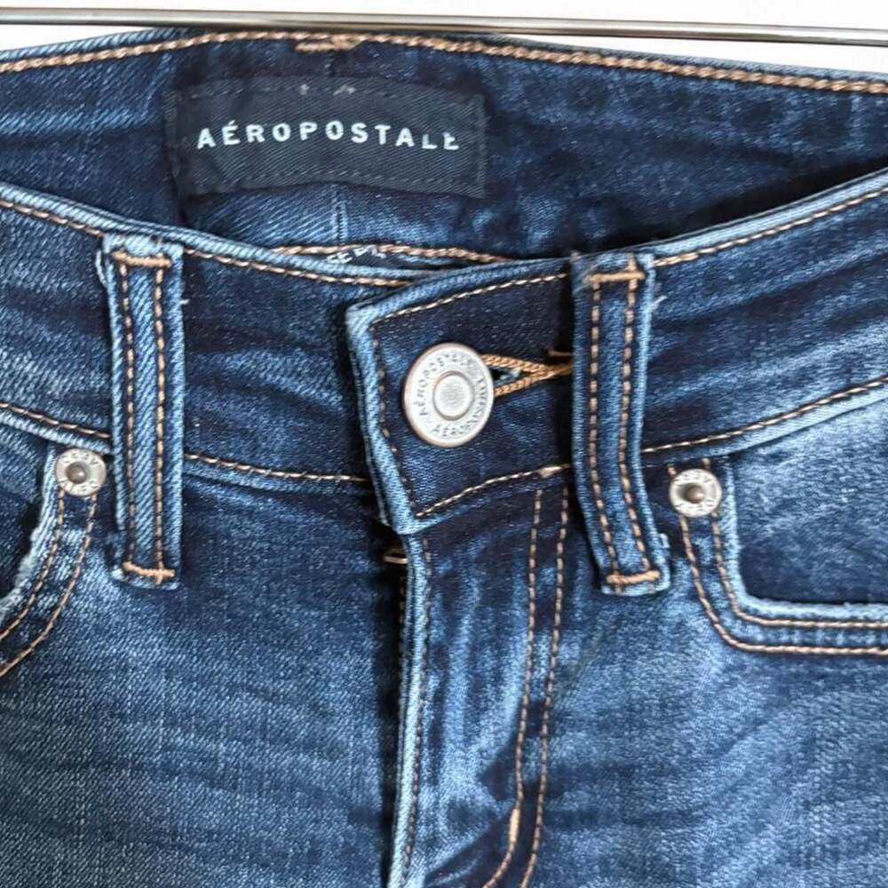 Aeropostale Mid Rise Bootcut Jeans Women's 00 REG Medium Wash - Picture 3 of 6